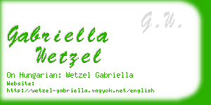 gabriella wetzel business card